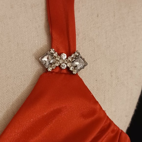 TABOO Womens Dress size Small Orange Long Maxi - Picture 5 of 8